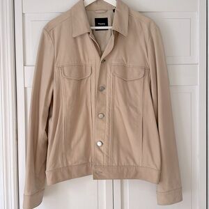 Theory Light Tan Suede Leather Jacket Medium